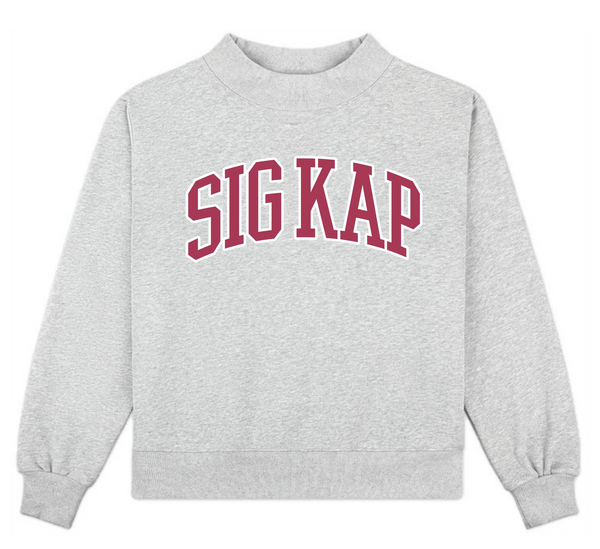 CAMPUS MOCK NECK SORORITY CREWNECK: SIGMA KAPPA