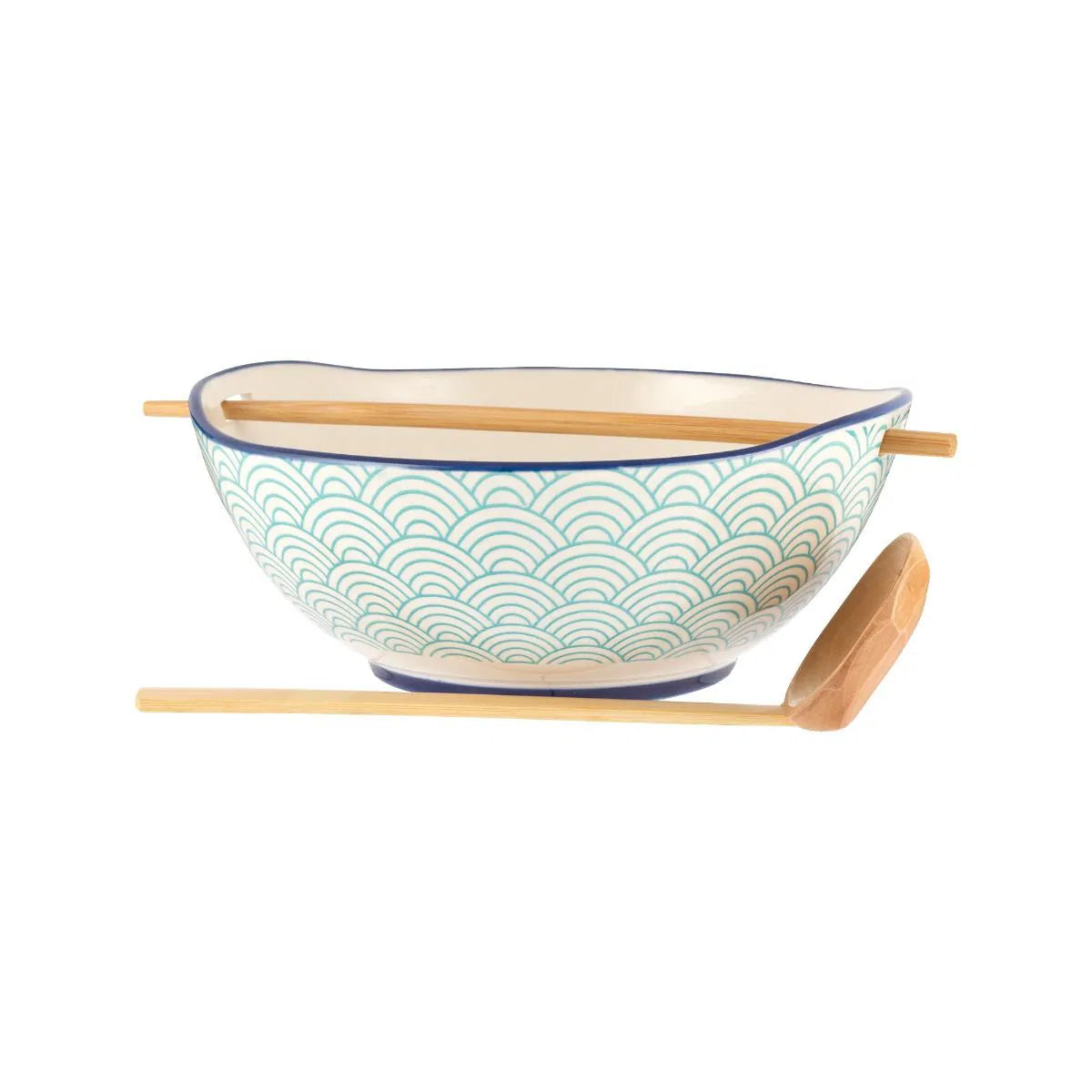 TYPHOON WORLD FOODS NOODLE & SOUP BOWL SET W/ CHOPSTICKS & SPOON