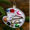 GLASS PAINT PALETTE ORNAMENT, MULTI COLOR