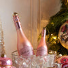 ROSE PINK CHAMPAGNE GLASS ORNAMENT