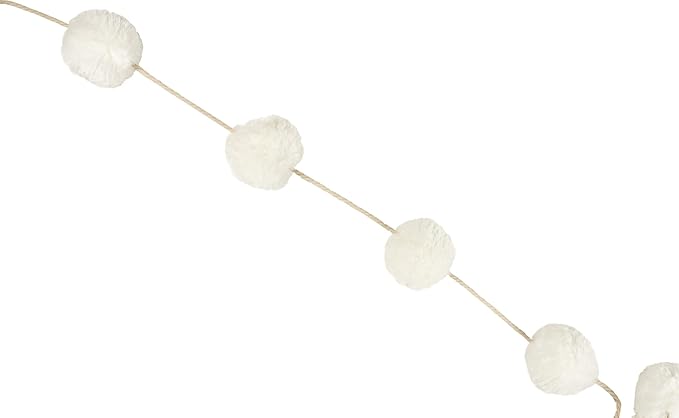 WHITE POMPOM GARLAND