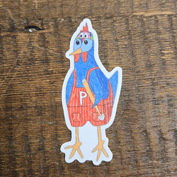 PHILLIES BLUE HEN STICKER