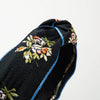 CROSS EMBROIDERY HEADBAND: BLACK