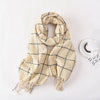 PLAID CASUAL SCARF: BEIGE