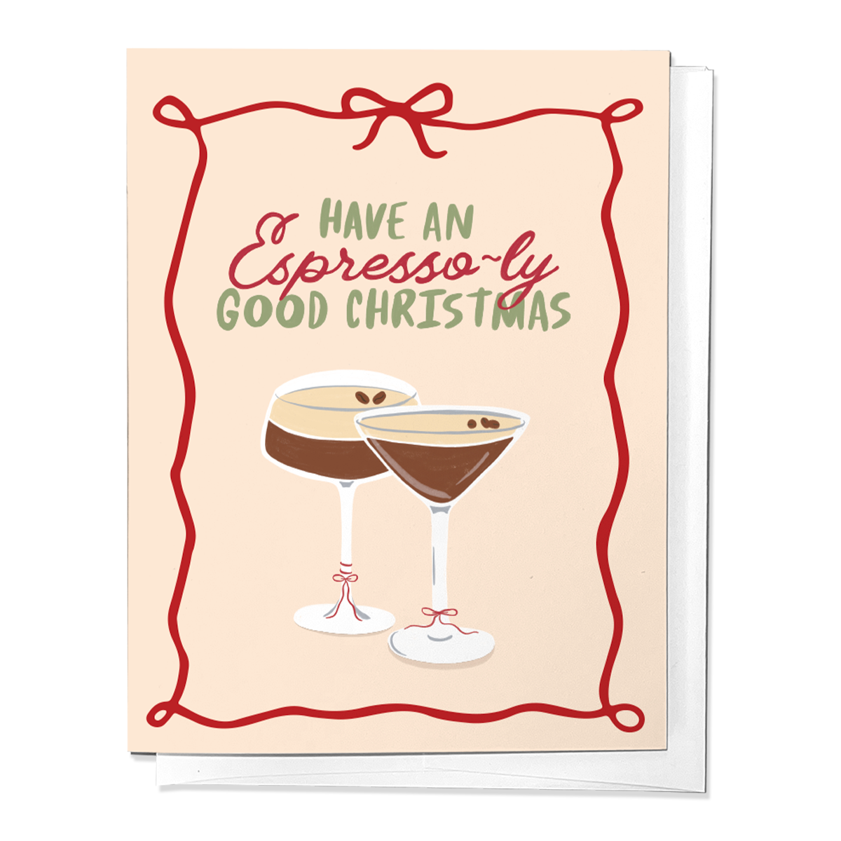 ESPRESSO MARTINI CHRISTMAS FESTIVE HOLIDAY GREETING CARD