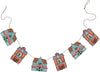 72"L PRINTED RECYCLED PAPER HOUSE GARLAND, MULTI COLOR