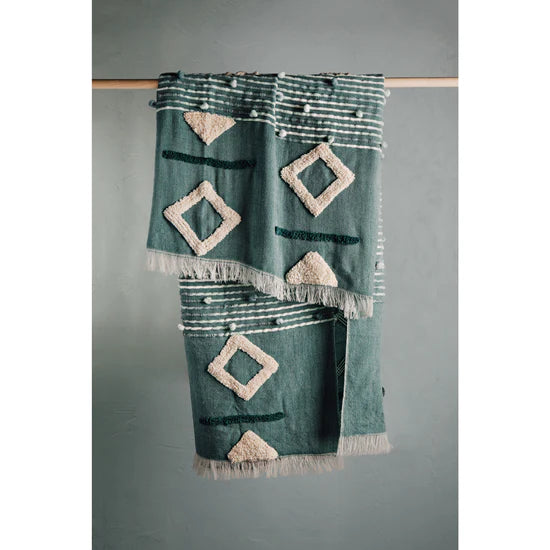 TRAVEL THROW BEACH/PICNIC BLANKET - BROOK JADE