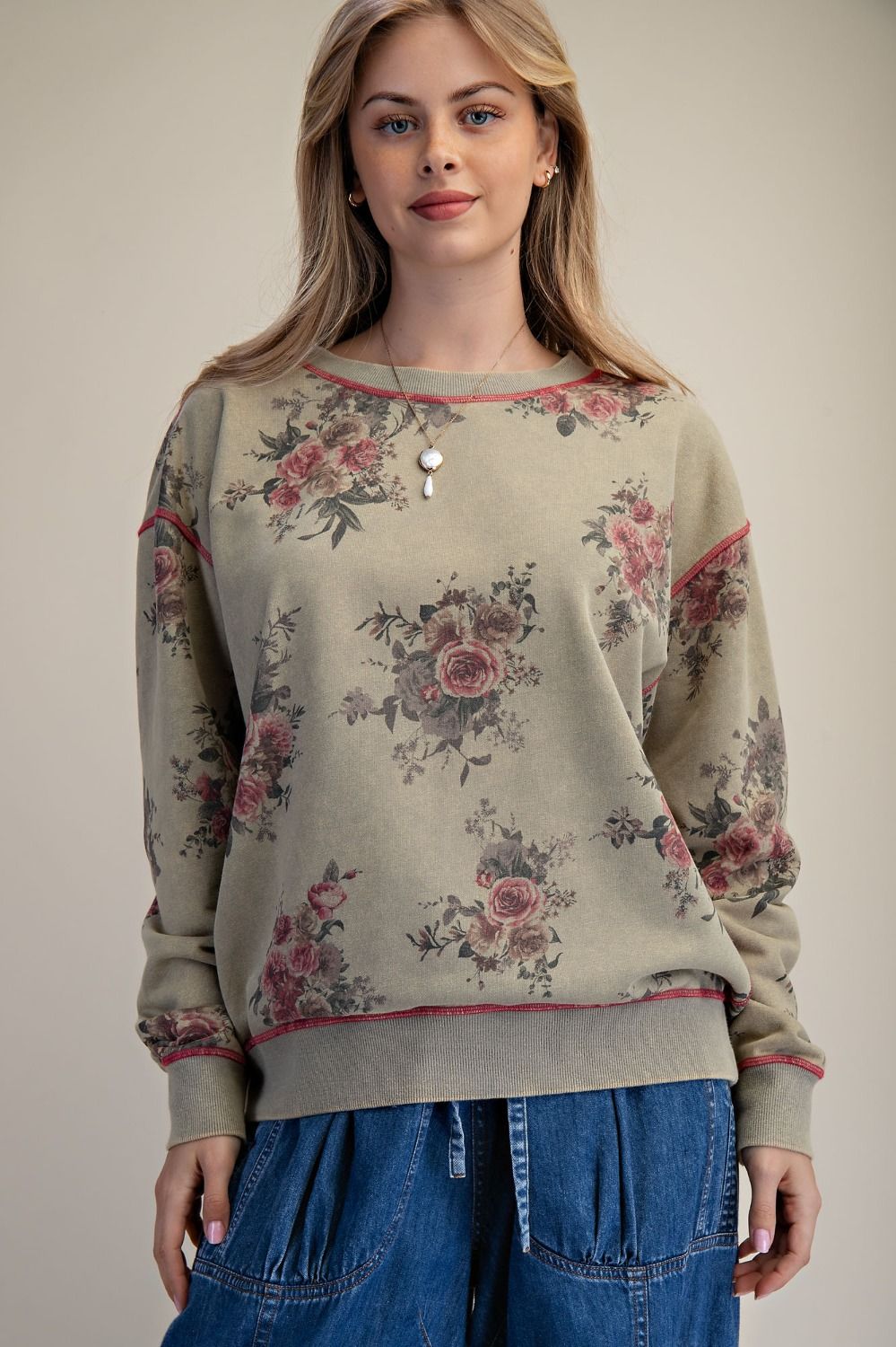 SIGNATURE PRINT TERRY SWEATSHIRT