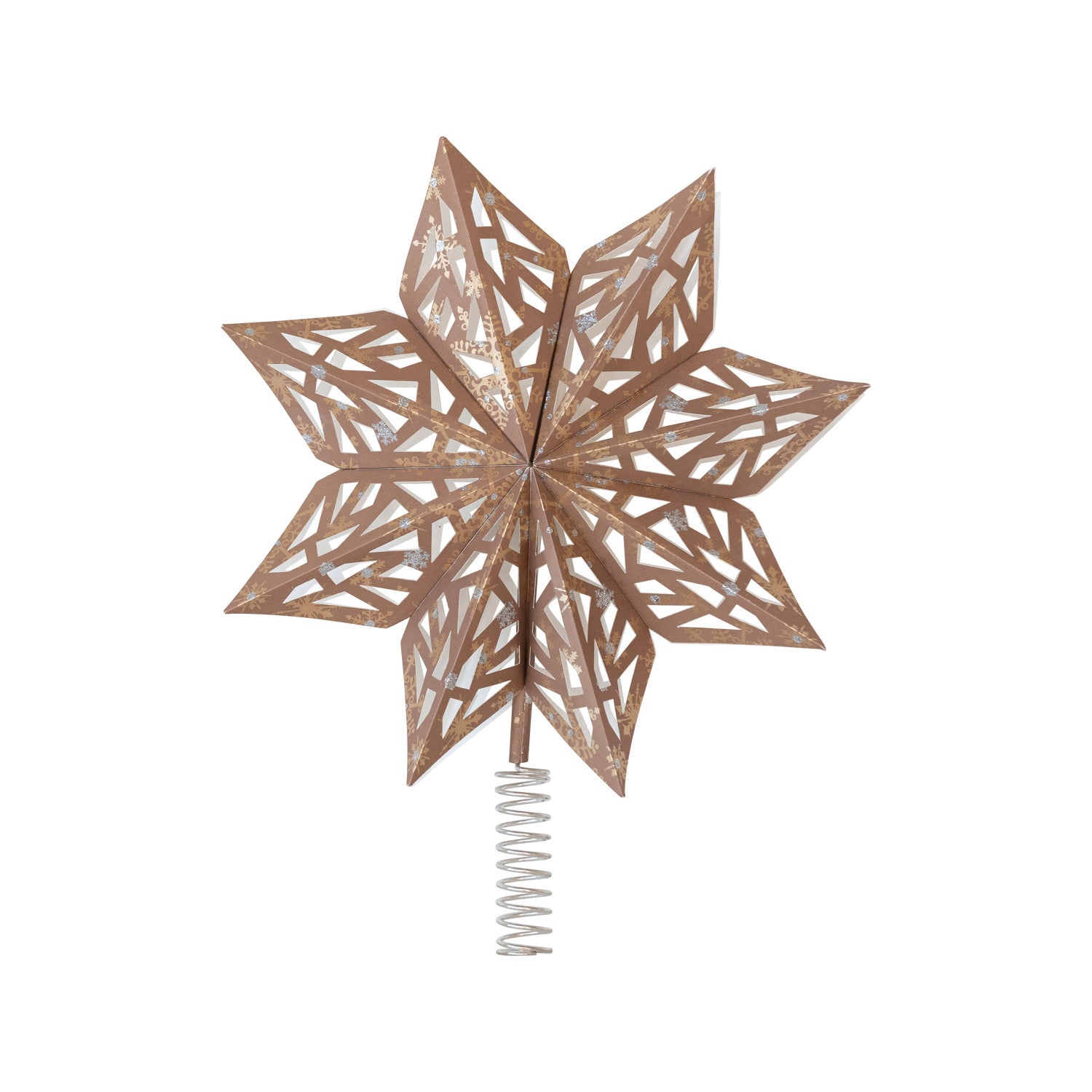 MAGNETIC CLOSURE RECYCLED PAPER STAR TREE TOPPER