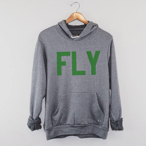 SALE-FLY - HEATHER GREY FLEECE HOODIE-SALE