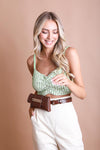 SALE-WIDE CLUTCH 6 RING CHAIN BELT BAG-SALE