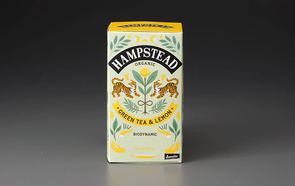 HAMPSTEAD ORGANIC GREEN TEA & LEMON  (20 TEABAGS)