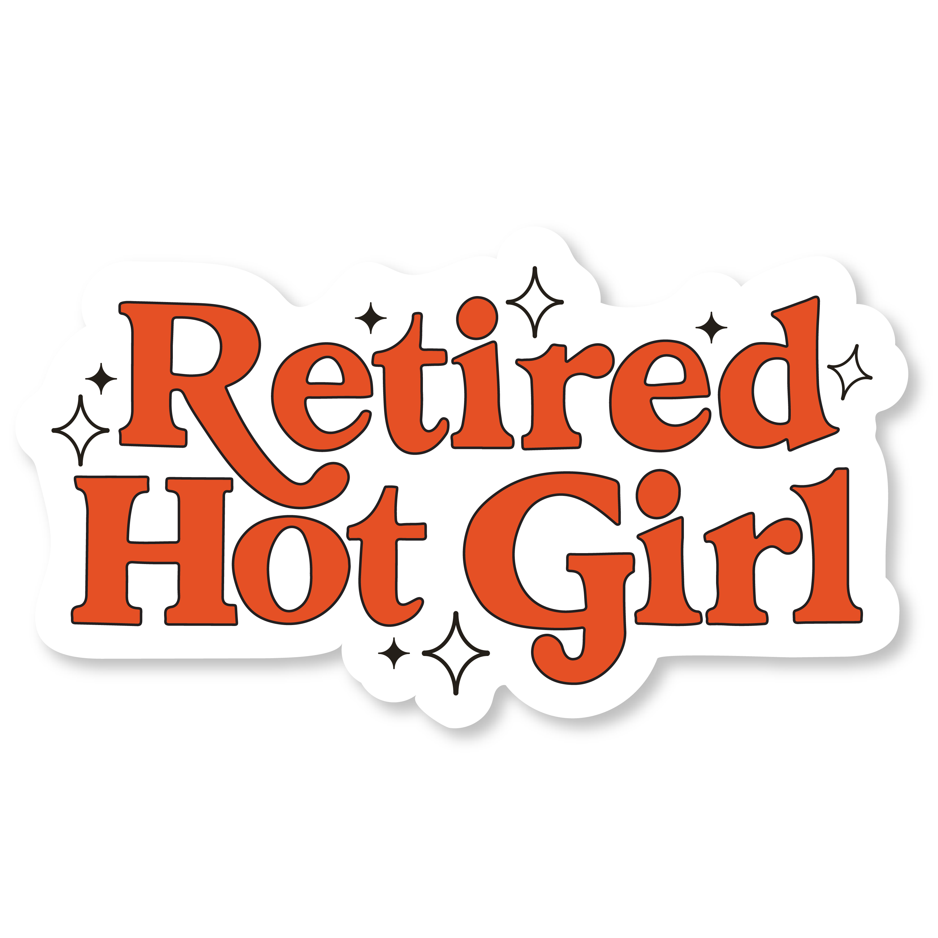 RETIRED HOT GIRL VINYL STICKER