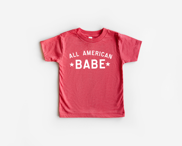 RED ALL AMERICAN BABE TEE -SALE