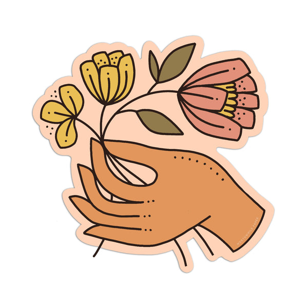 PICKING FLOWERS DIE CUT STICKER