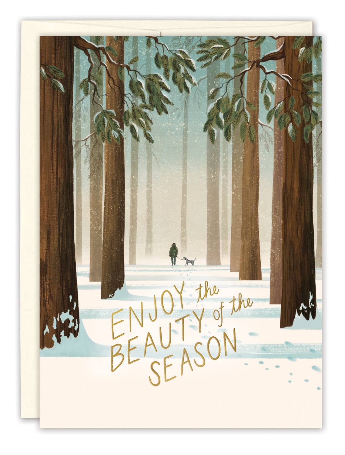 ENJOY THE BEAUTY OF THE SEASON WINTER WALK HOLIDAY CARD