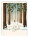 ENJOY THE BEAUTY OF THE SEASON WINTER WALK HOLIDAY CARD