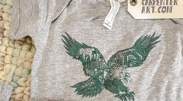 HEATHER GRAY EAGLES BABY ONSIE