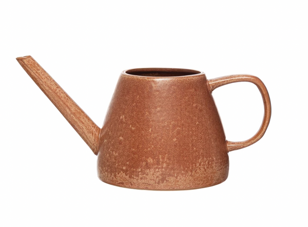 1 QUART STONEWARE WATERING CAN, REACTIVE GLAZE - SALE