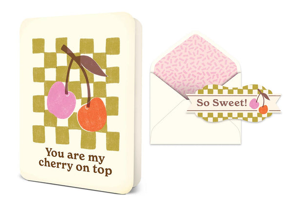 MY CHERRY ON TOP DELUXE GREETING CARD