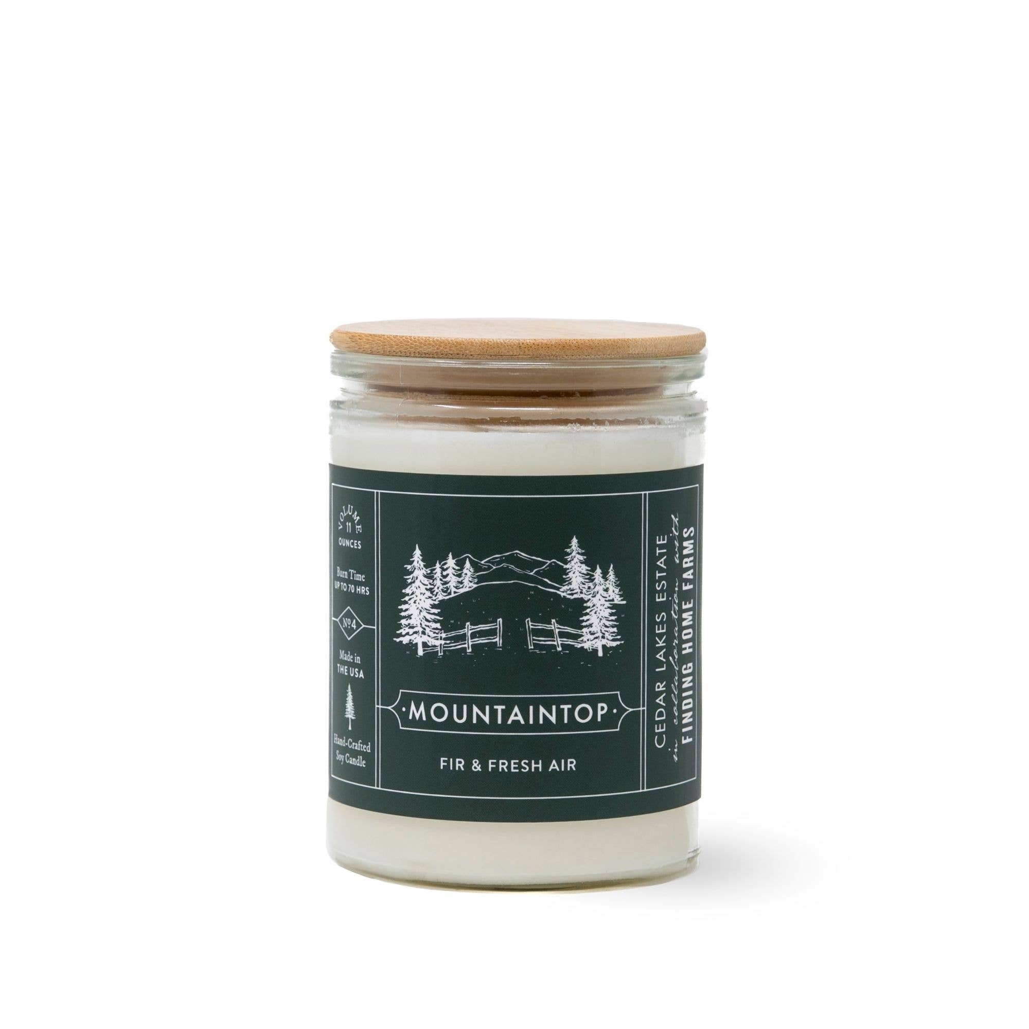 MOUNTAINTOP - WOOD TOP SOY CANDLE