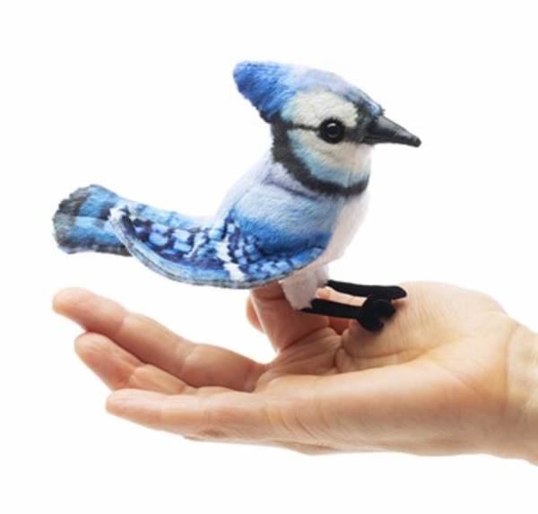 MINI BLUE JAY FINGER PUPPET