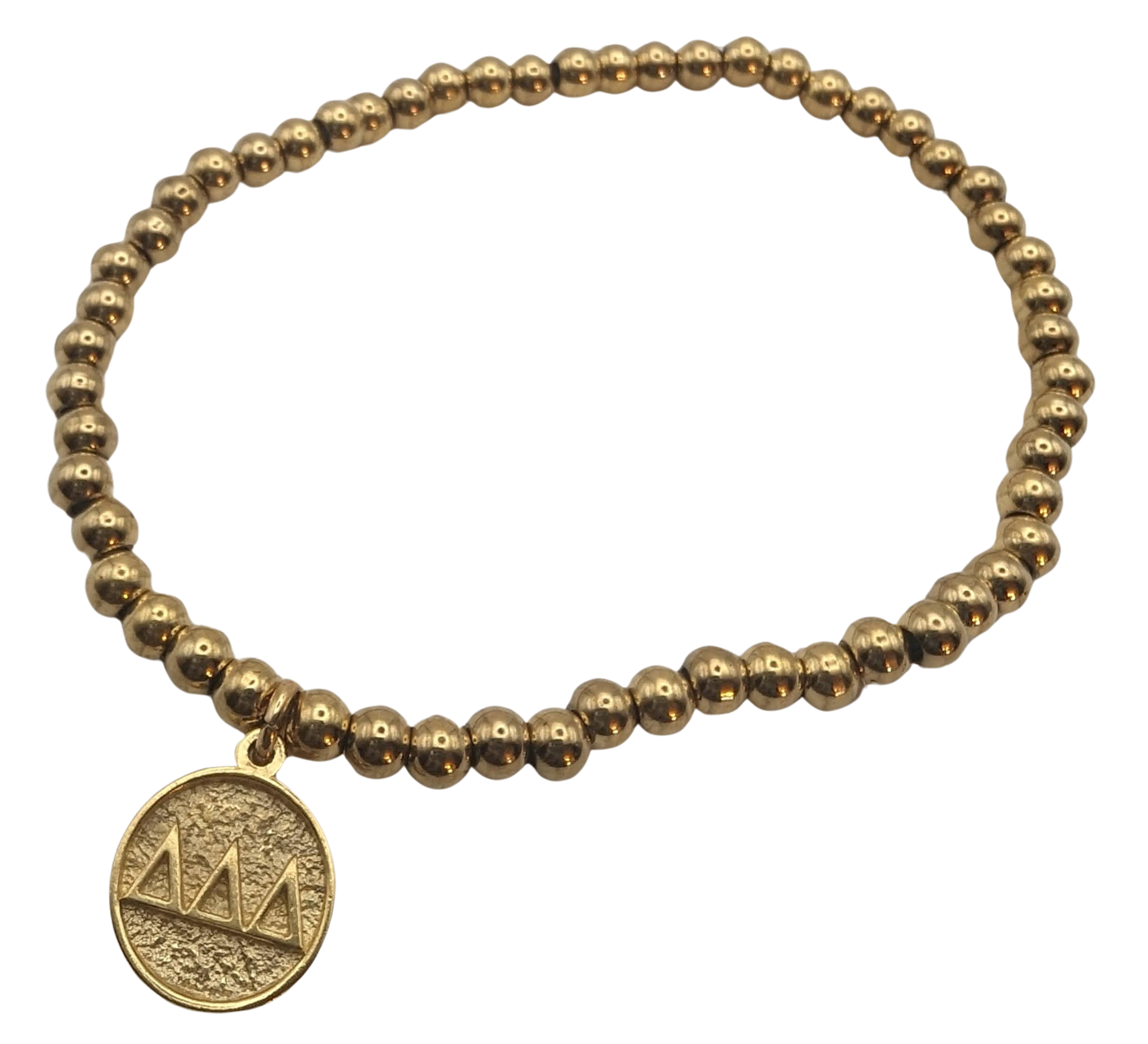 DELTA DELTA DELTA GOLD BEAD BRACELET