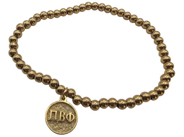 PI BETA PHI GOLD BEAD BRACELET