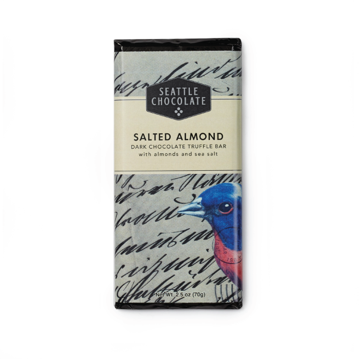 SALTED ALMOND DARK CHOCOLATE TRUFFLE BAR