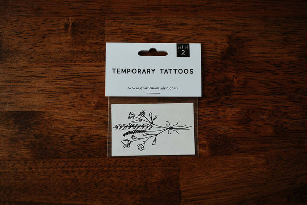 GARDEN STEMS TEMPORARY TATTOOS
