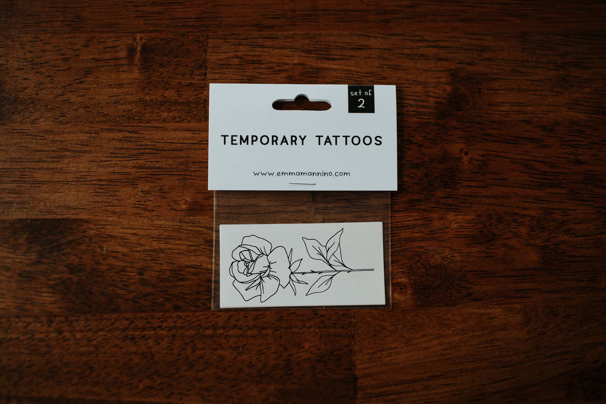 JUNE BIRTH FLOWER - ROSE TEMPORARY TATTOOS