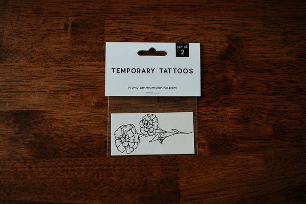 OCTOBER BIRTH FLOWER - MARIGOLD TEMPORARY TATTOOS