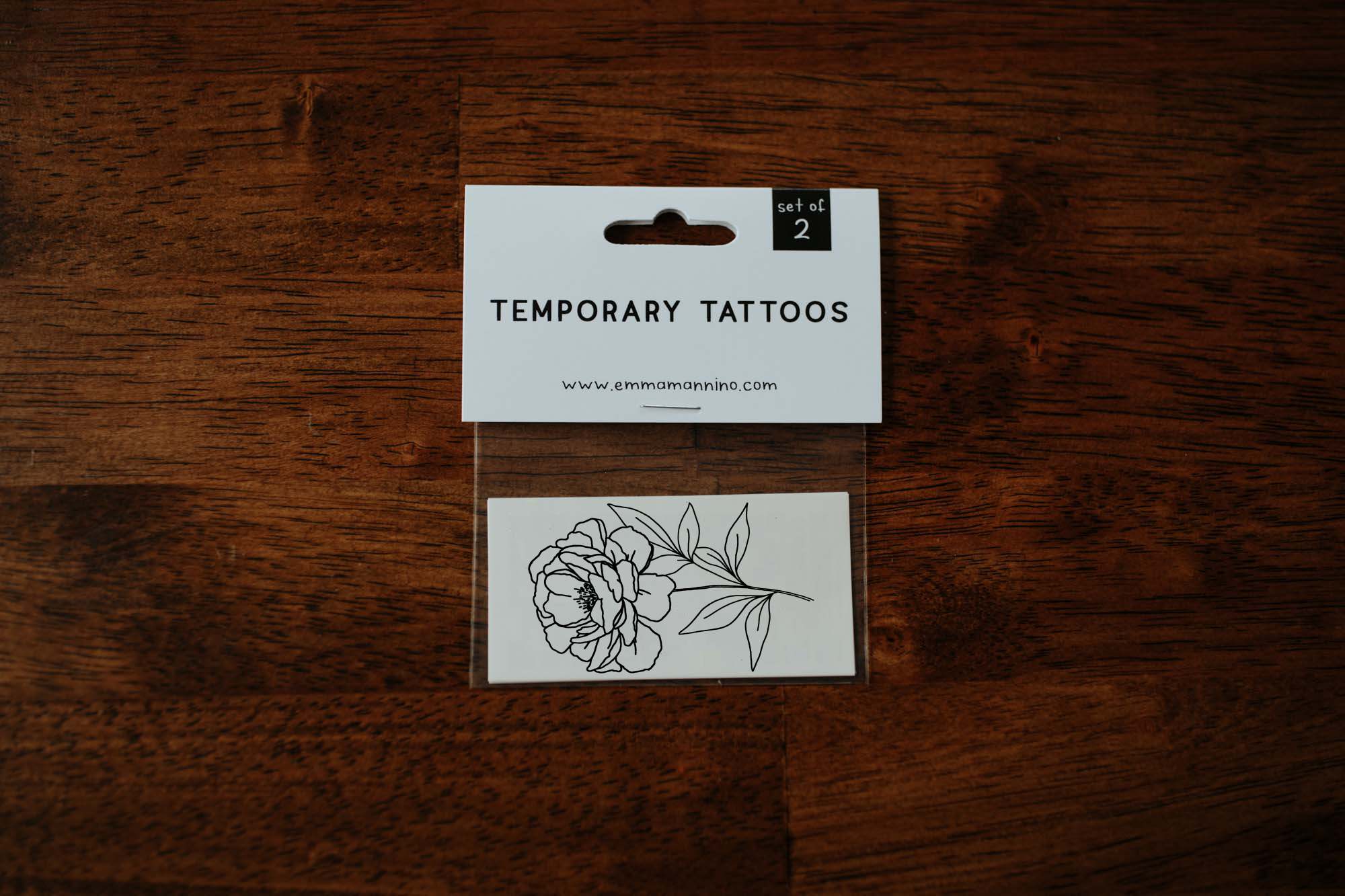 SEPTEMBER BIRTH FLOWER - PEONY TEMPORARY TATTOOS