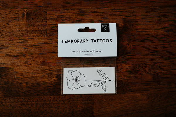 FEBRUARY BIRTH FLOWER - VIOLET TEMPORARY TATTOOS