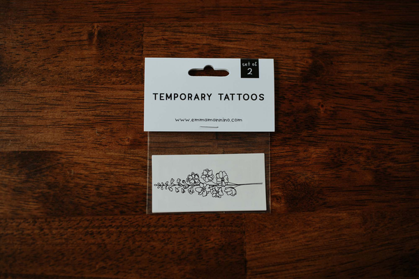 JULY BIRTH FLOWER - DELPHINIUM TEMPORARY TATTOOS