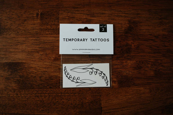MAY BIRTH FLOWER - LILY OF THE VALLEY TEMPORARY TATTOOS