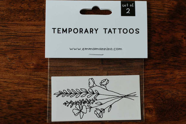 MOUNTAINSIDE FLORALS TEMPORARY TATTOOS