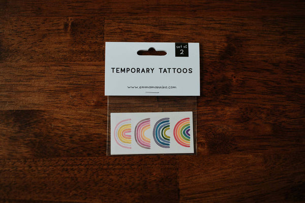 RAINBOWS TEMPORARY TATTOO SET