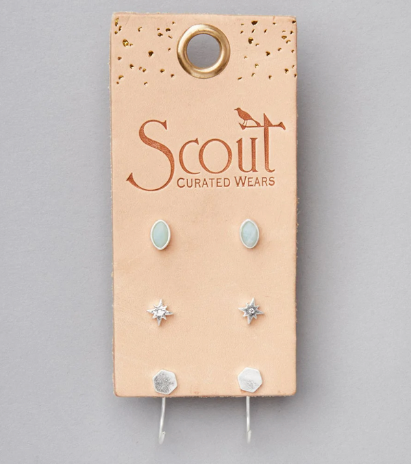 STUD TRIO EARRING SET