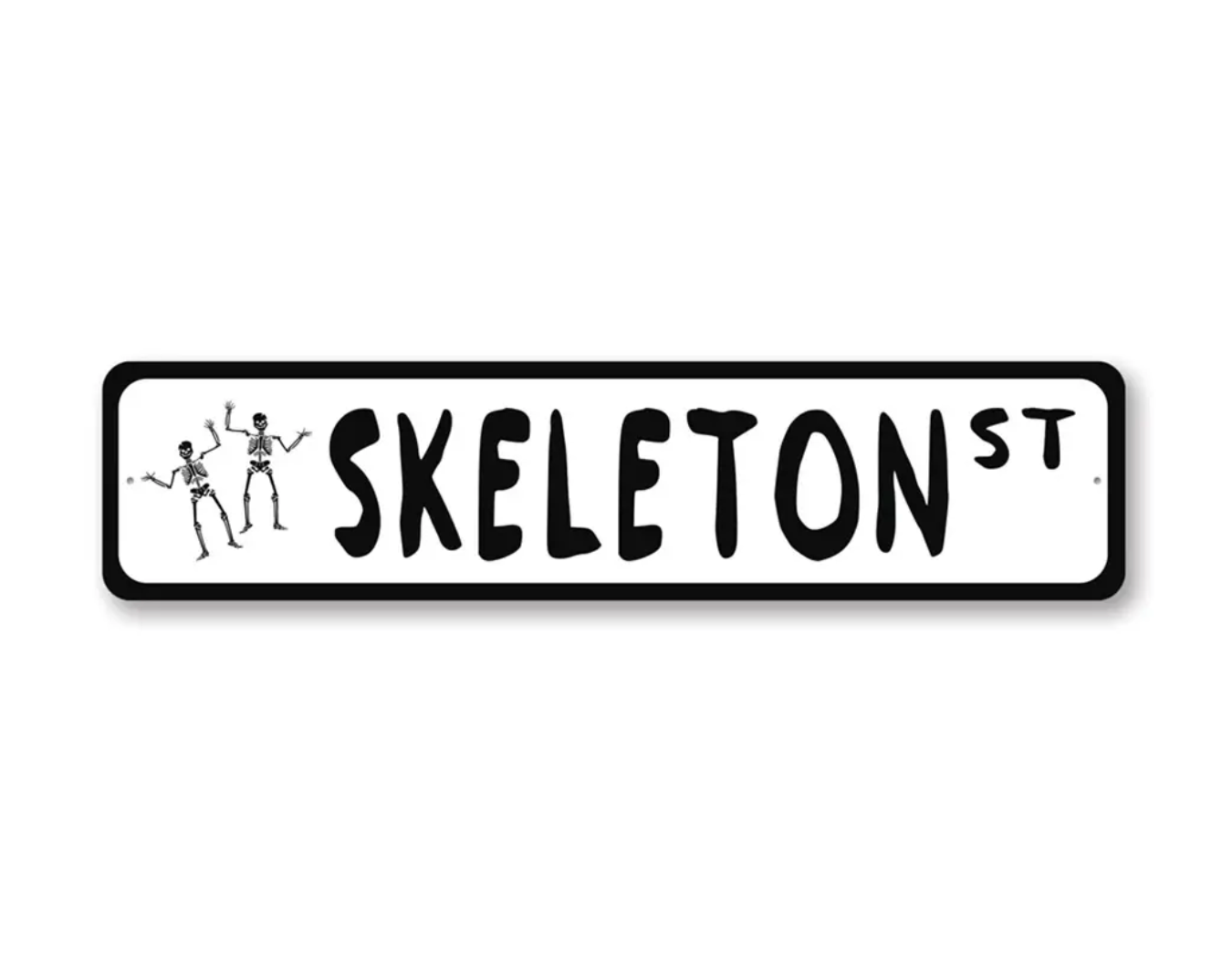 SKELETON HALLOWEEN STREET SIGN