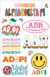 SORORITY RAINBOW STICKER SHEET