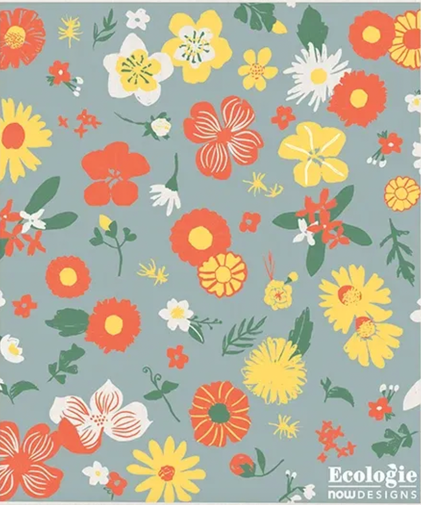 FLOWERS OF THE MONTH SWEDISH DISH TOWEL