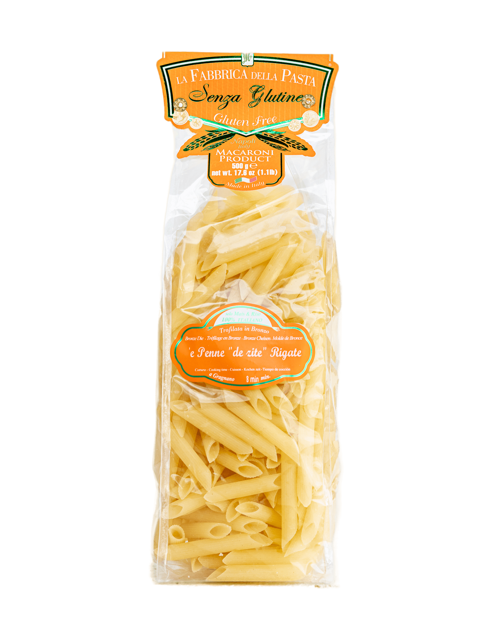 GLUTEN FREE PENNE DE ZITE RIGATE BY LA FABBRICA DELLA PASTA
