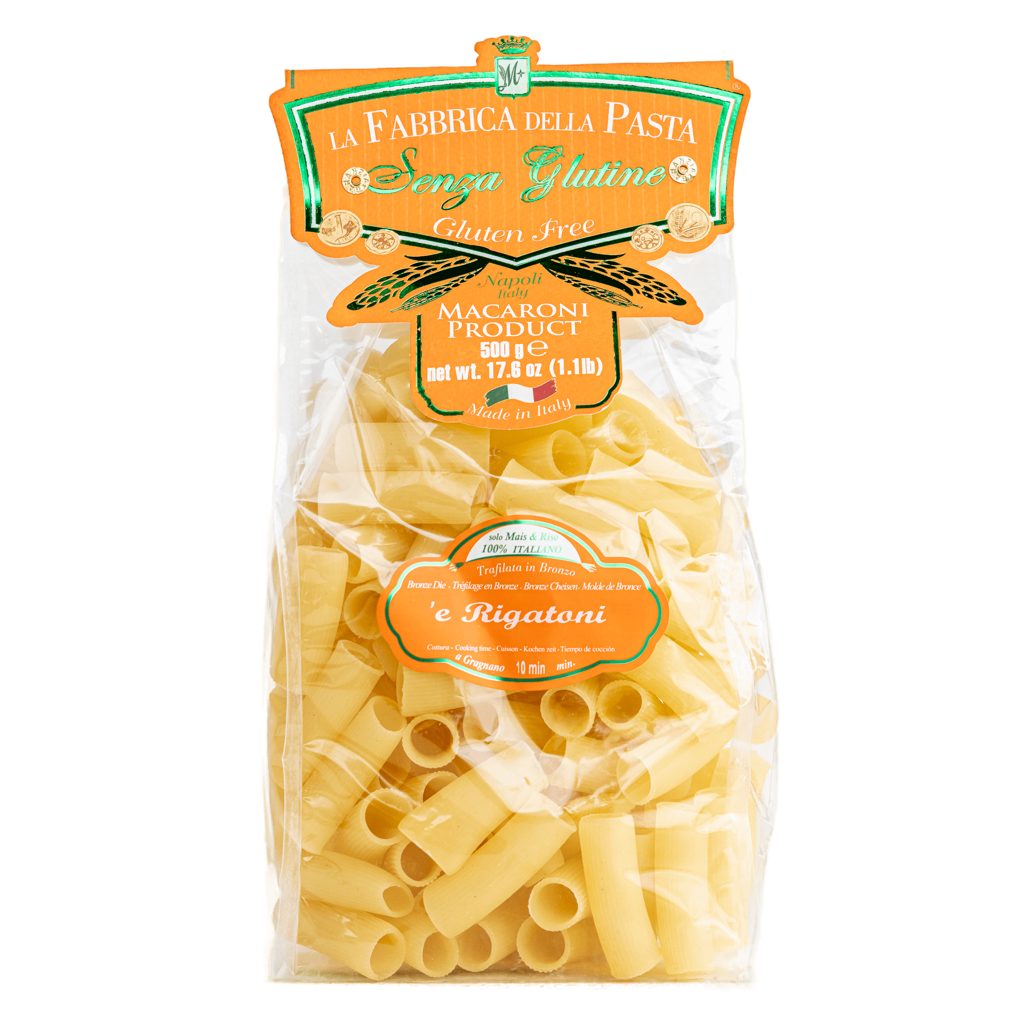 GLUTEN FREE RIGATONI BY LA FABBRICA DELLA PASTA