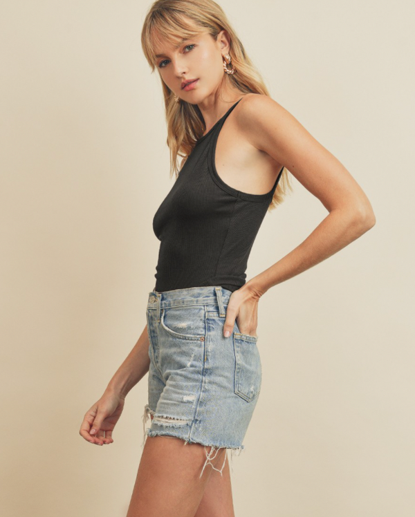 SALE-STRAIGHT HIGH-LOW NECK CAMI TOP-SALE