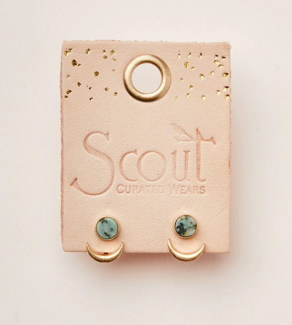 STONE MOON PHASE EAR JACKET EARRING