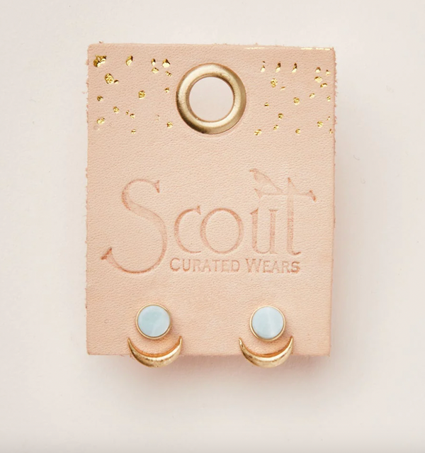 STONE MOON PHASE EAR JACKET EARRING