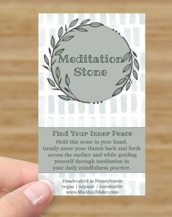 MEDITATION STONE: STONE WITH INFO CARD